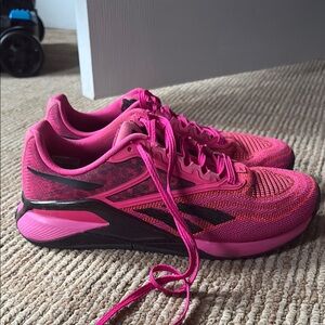 Reebok Pink and Black Nano X2